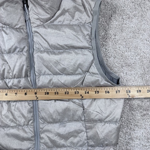 Eddie Bauer Vest Womens Small Gray Full Zip Sleeveless Down Puffer EB650 - Picture 7 of 8